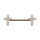 Madonna's Crucifix Nipple Bar with Gold Plating