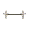 Madonna's Crucifix Nipple Bar with Gold Plating