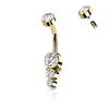Océane Gouttelettes Belly Ring with Gold Plating