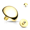 Internally Threaded Flat Disc Belly Bar Replacement Ball with Gold Plating