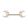 Ophelia Ocean Nipple Ring with Gold Plating