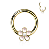 Cherry Blossom Clicker Body Jewellery with Gold Plating