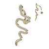 Serpent Pavé Belly Button Ring with Gold Plating