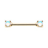 Classic Revo Prong Nipple Bar with Gold Plating