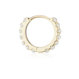 Eternity Pearl Earring by Maria Tash in Yellow Gold - Earring. Navel Rings Australia.
