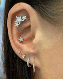 Single Short Spike Diamond Eternity Clicker Earring by Maria Tash in 18K Rose Gold