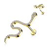 Arizona Snake Earring with Gold Plating. Tragus and Cartilage Jewellery.
