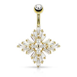 Lucilla Empress Belly Ring with Gold Plating