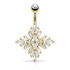 Lucilla Empress Belly Ring with Gold Plating