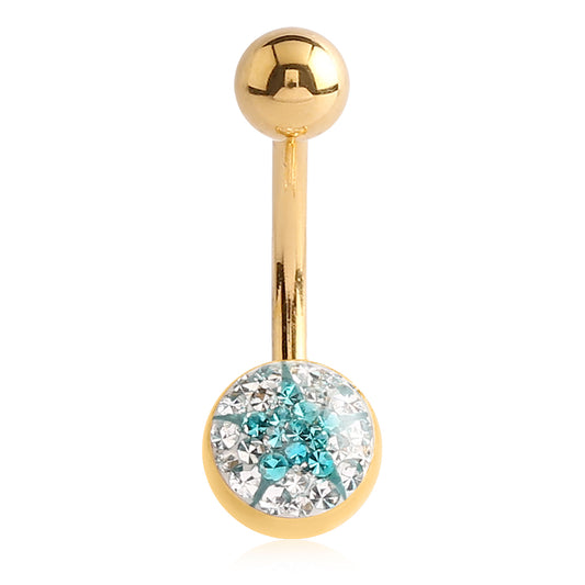 Minx Crystalline Star Gem Navel Ring - Basic Curved Barbell. Navel Rings Australia.