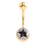 Minx Crystalline Star Gem Navel Ring - Basic Curved Barbell. Navel Rings Australia.