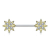 Universal Stars Nipple Jewellery with Gold Plating