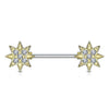 Universe Star Realms Nipple Jewellery with Gold Plating