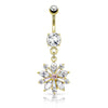 Isabella Bloom Belly Bar with Gold Plating