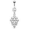 Bordeaux Grape Vine Belly Ring