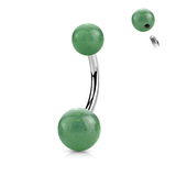Natural Stone Belly Button Bars