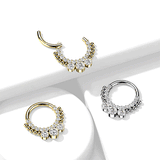 Gypsy Crystal Earring Clicker in 14k White Gold