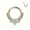 Gypsy Crystal Earring Clicker in 14k Yellow Gold