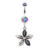 Leilani Hawaiian Blossom Belly Bar - Dangling Belly Ring. Navel Rings Australia.