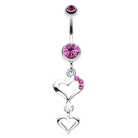 Kindred Spirits Heart Belly Ring - Dangling Belly Ring. Navel Rings Australia.