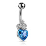 Love is King Belly Bar - Fixed (non-dangle) Belly Bar. Navel Rings Australia.