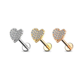 Infinite Love Heart Body Jewellery. Labret, Monroe, Tragus and Cartilage Earrings.