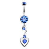 My Sweet Heart Belly Dangle - Dangling Belly Ring. Navel Rings Australia.