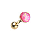 Classic Opal Stud Earring in Gold. Tragus and Cartilage Piercings. - Earring. Navel Rings Australia.
