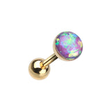 Classic Opal Stud Earring in Gold. Tragus and Cartilage Piercings. - Earring. Navel Rings Australia.