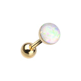 Classic Opal Stud Earring in Gold. Tragus and Cartilage Piercings. - Earring. Navel Rings Australia.