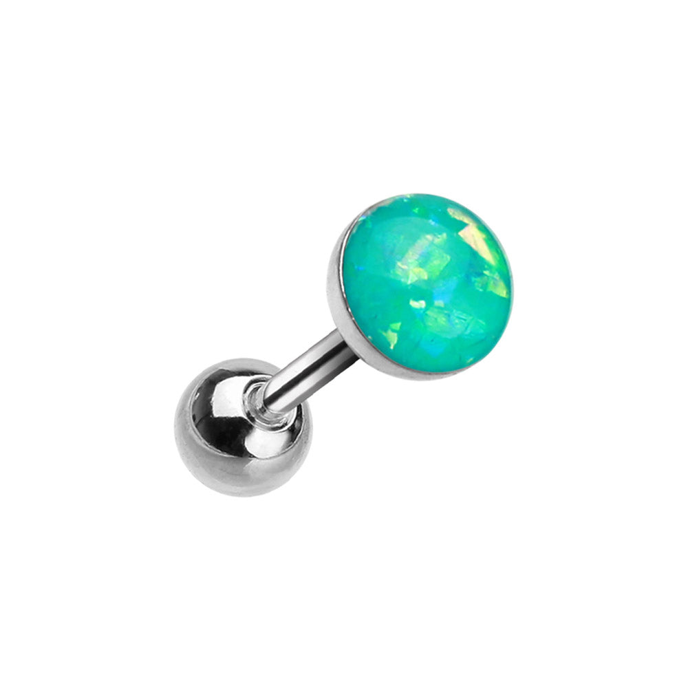 Classic Opal Stud Earring. Tragus and Cartilage Piercings. - Earring. Navel Rings Australia.