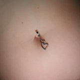 TummyToys® Interlocking Double Heart Surgical Steel Clasp - TummyToys® Patented Clasp. Navel Rings Australia.