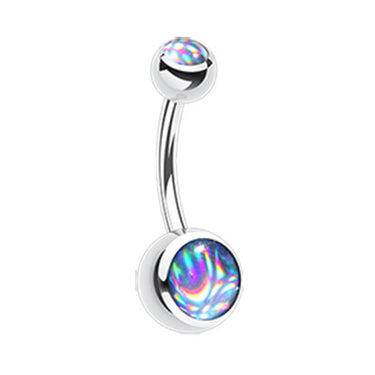 Hologram Classique Belly Rings - Basic Curved Barbell. Navel Rings Australia.