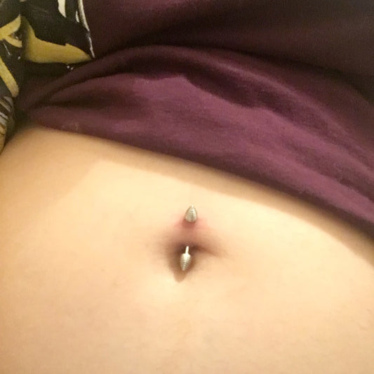 Duo Honeycomb Ball Belly Rings - Basic Curved Barbell. Navel Rings Australia.