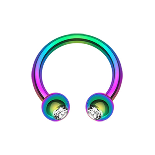 Metallic Circular Horseshoe Belly Rings - Circular Barbell / Horse Shoe. Navel Rings Australia.