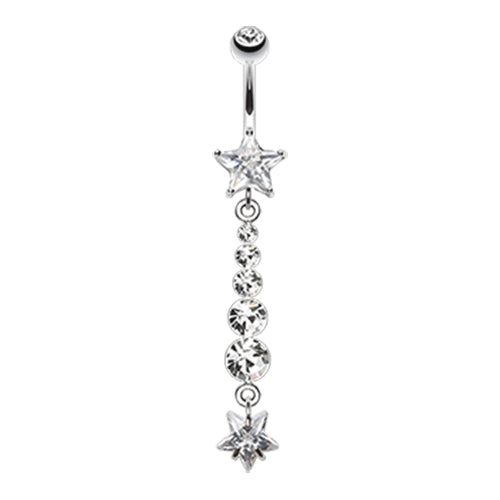 Midnight Stars Belly Dangle - Dangling Belly Ring. Navel Rings Australia.