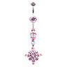 The Icicle Stack Belly Button Ring - Dangling Belly Ring. Navel Rings Australia.