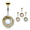 The Illuminizer Belly Bar with Gold Plating