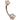 14K Rose Gold Petite Gem Belly Bars - Basic Curved Barbell. Navel Rings Australia.