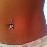 Desert Scorpion Split Belly Ring - Split Spinal Belly Bar. Navel Rings Australia.