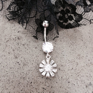 Celestial Diamante Navel Bar - Dangling Belly Ring. Navel Rings Australia.