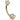14K Yellow Gold Petite Gem Belly Bars - Basic Curved Barbell. Navel Rings Australia.