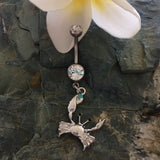 The Fiddler Crab Navel Piercing Bar - Dangling Belly Ring. Navel Rings Australia.