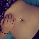 Classic Gem Drop Reverse Belly Piercing - Reverse Top Down Belly Ring. Navel Rings Australia.