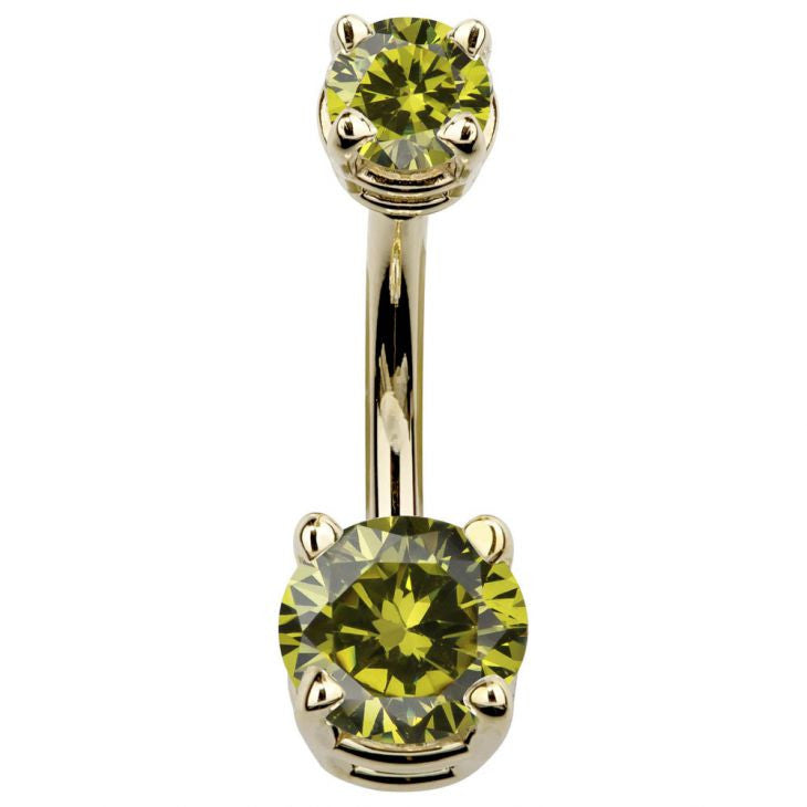 Citrine belly ring on sale