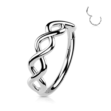 Infinity Loop Earring in 14K White Gold