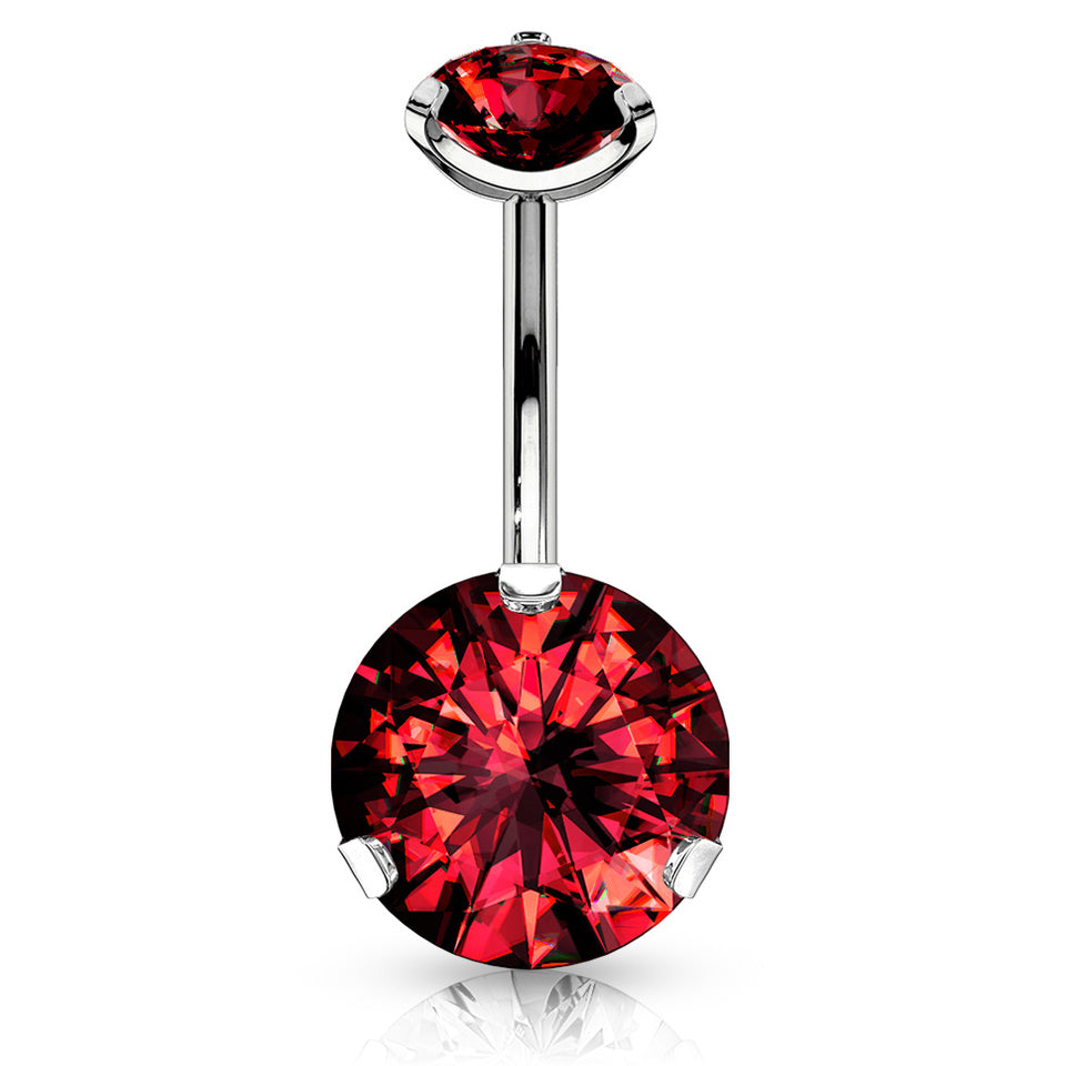 Prong Set Navel Ring for Belly Piercings The Belly Ring Shop
