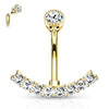 Santiago Arc Belly Ring with Gold Plating