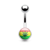 Jamaican Belly Bar Basics - Basic Curved Barbell. Navel Rings Australia.