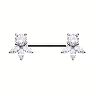 Jewelled Floret Nipple Bar